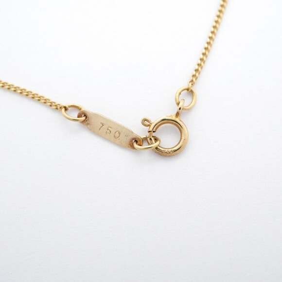 Tiffany Necklace Chain Cross Heart 18K Yellow Gold and Silver 925 Women's P19... - Picture 5 of 8